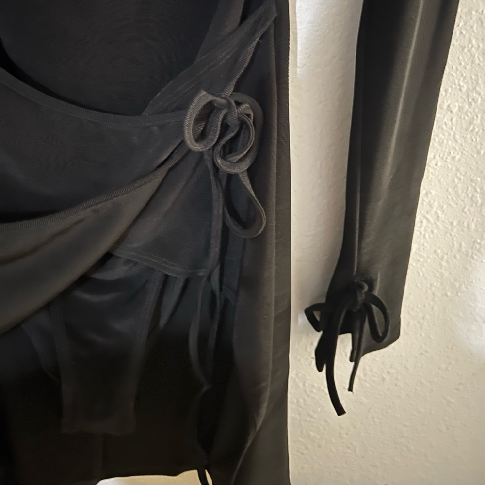 Mirror Palais Mini Wrap Dress Black - Picture 6 of 8